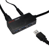 Usb 3.0 Cable, Usb-A M To 4x Usb-A F, Amplifier, Negro, 10 M