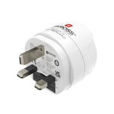 Hama Adaptador De Viaje Toma Tipo G - Potencia Hasta 3250w - Hembra Tipo Schuko - Voltaje 100-250v - Blanco