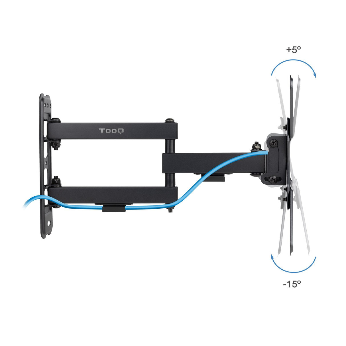 Soporte Pared Pantallas 13-43" Gira/Incli Negro
