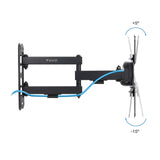 Soporte Pared Pantallas 13-43" Gira/Incli Negro