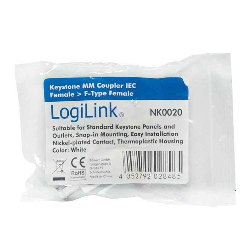 Kab Keystone Verbinder Iec Female > F-Type Female Logilink