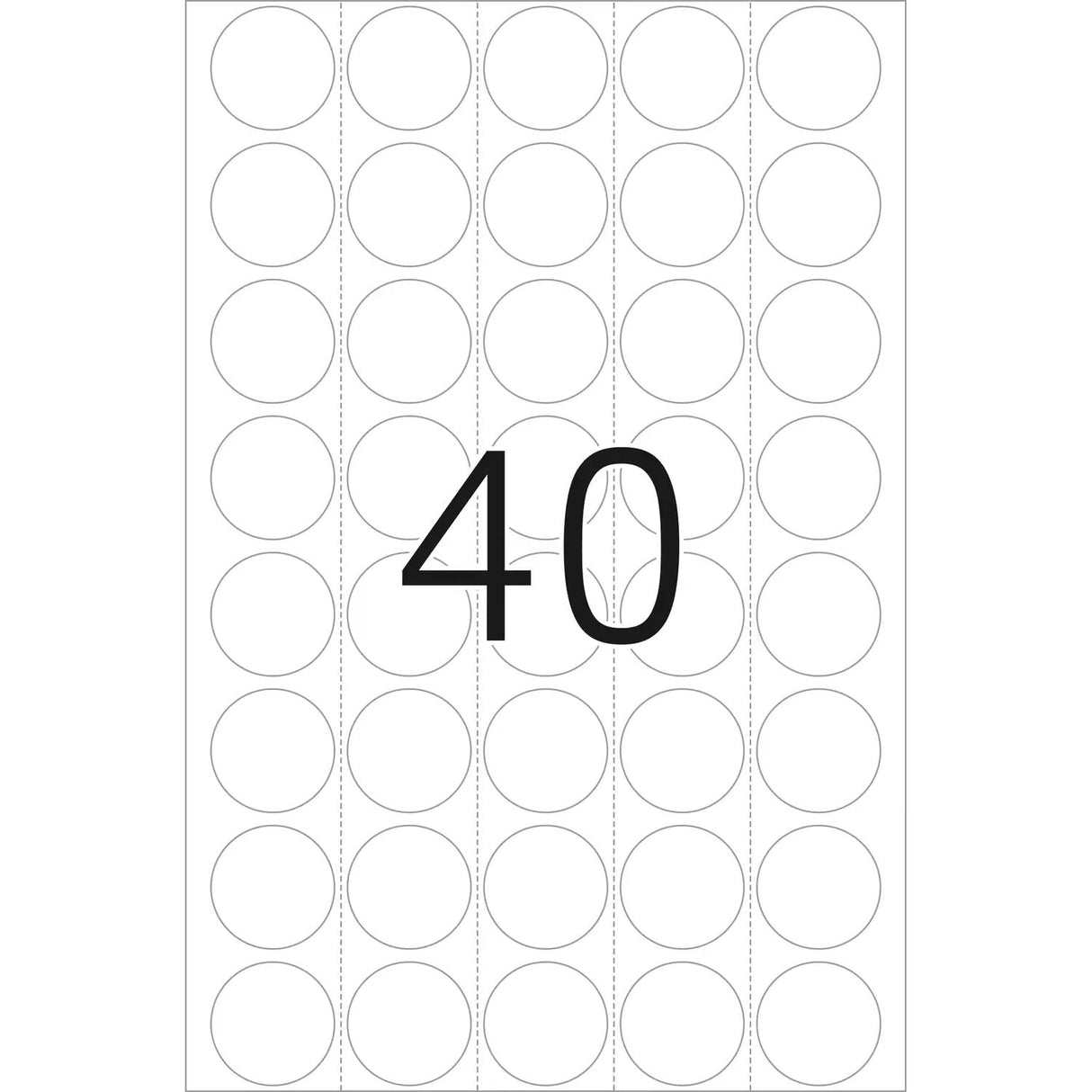 Etiquetas Herma Verschlussetik. Rund 19mm 16 Sheet, 640 Stück, Transp.2257