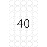 Etiquetas Herma Verschlussetik. Rund 19mm 16 Sheet, 640 Stück, Transp.2257