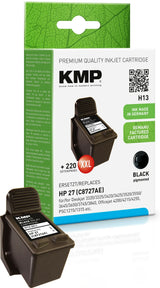 Cartucho Kmp Hp C8727ae Nr.27 Negro 500 S. H13 Recargado