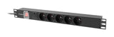 EAN 5901969441741 - Lanberg PDU-05E-0200-BK unidad de distribución de energía (PDU) 5 salidas AC 1U Negro imagen 2