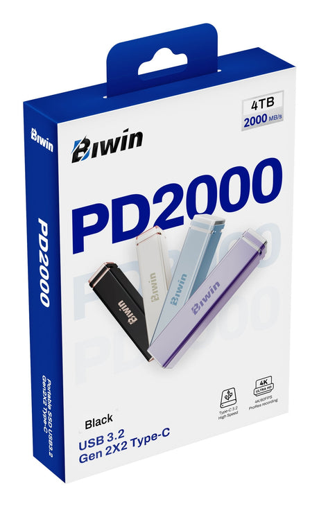 EAN 6955914622159 - Biwin PD2000 4 TB USB Tipo C USB 3.2 Gen 2x2 Negro imagen 16