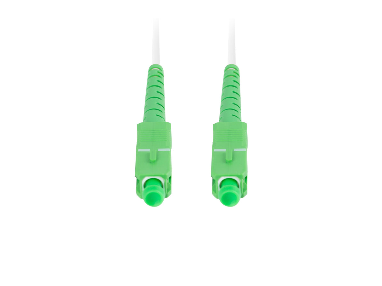 Cable Fibra Óptica 15m Lanberg Mono Sc/Apc-Sc/Apc Simplex G657b3 Lszh Blanco