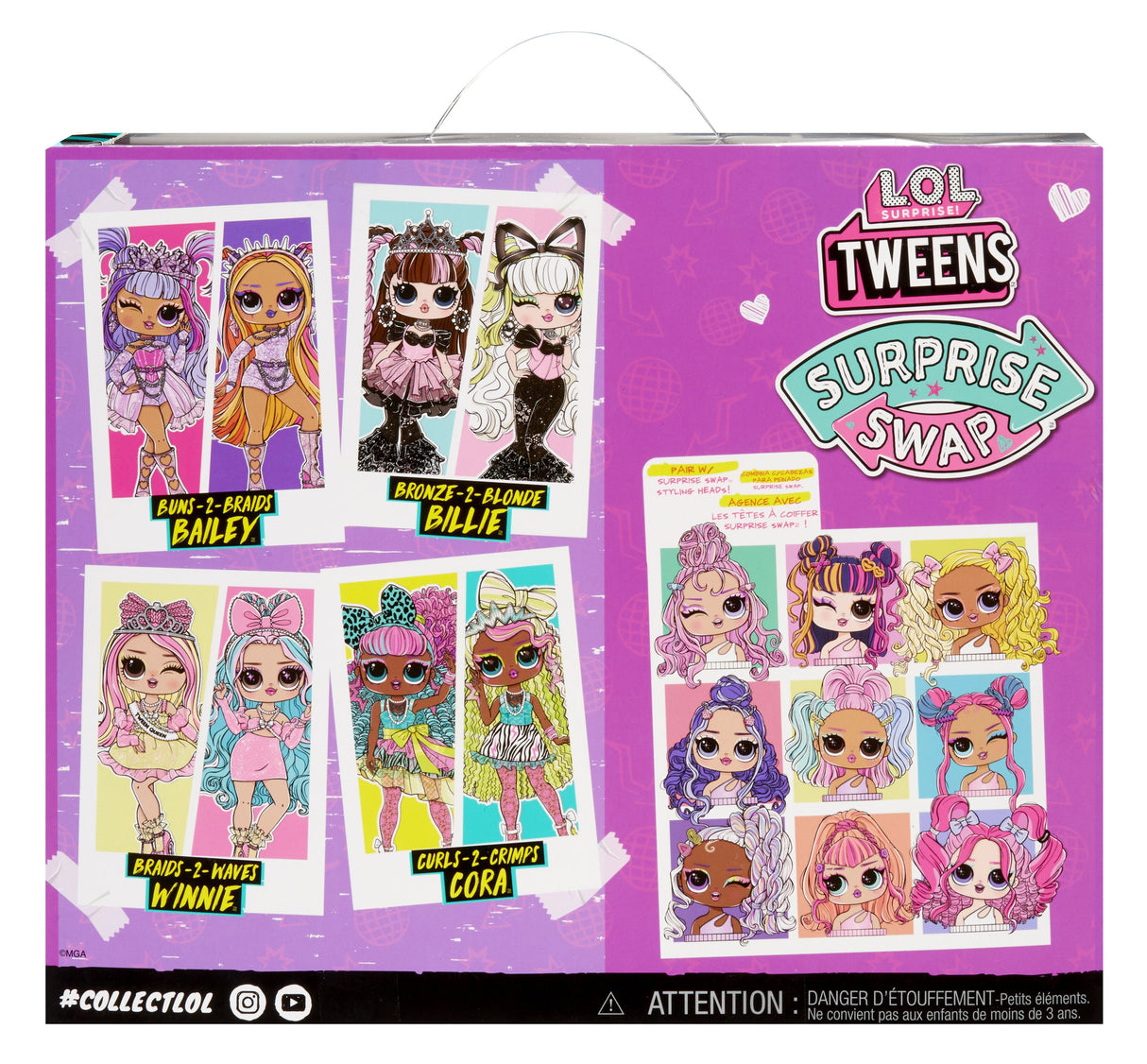 Muñeca Mga Entretenimiento L.O.L.  Buns-2-Trenzas Bailey, 591757