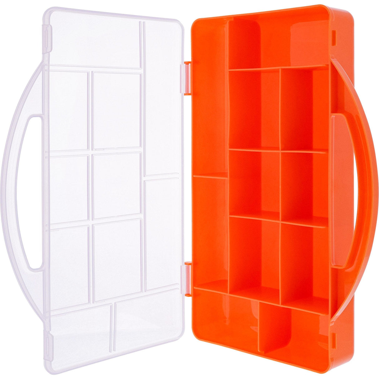 Inline® Small Components Box, 11 Compartments, 271x186x40mm, Orange
