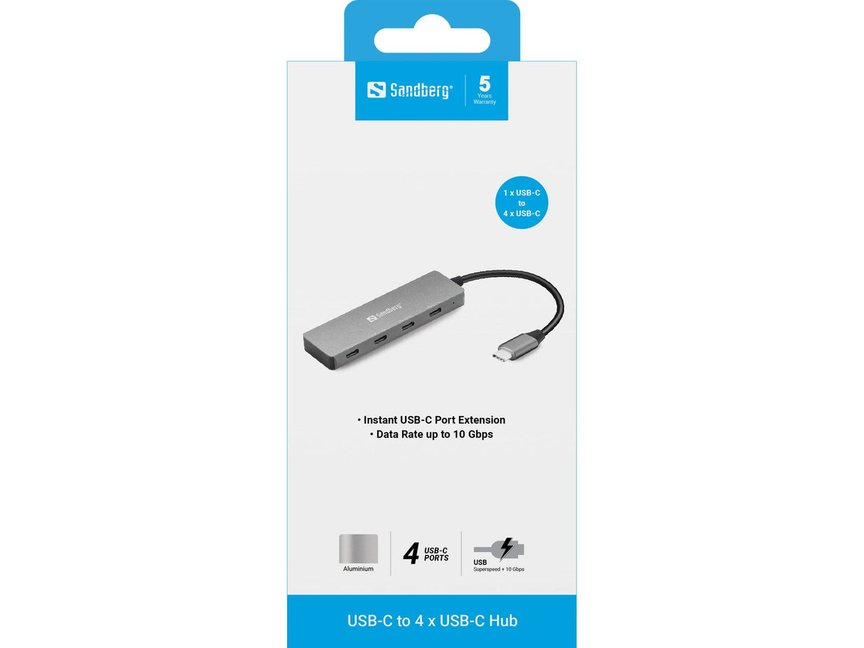 Hub Sandberg Usb-C To 4 X Usb-C Hub