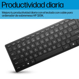 EAN 0194721888259 - HP 320K Wired Keyboard teclado Oficina USB Negro imagen 3