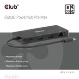 EAN 8719214473556 - CLUB3D CSV-2552 hub de interfaz USB Tipo C 5000 Mbit/s Negro imagen 5