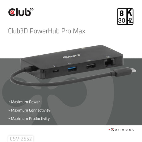 EAN 8719214473556 - CLUB3D CSV-2552 hub de interfaz USB Tipo C 5000 Mbit/s Negro imagen 5
