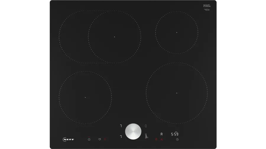 Neff T56ptf1l0 N 90, Placa Autosuficiente Negro/Acero Inoxidable, 60 Cm T56ptf1l0