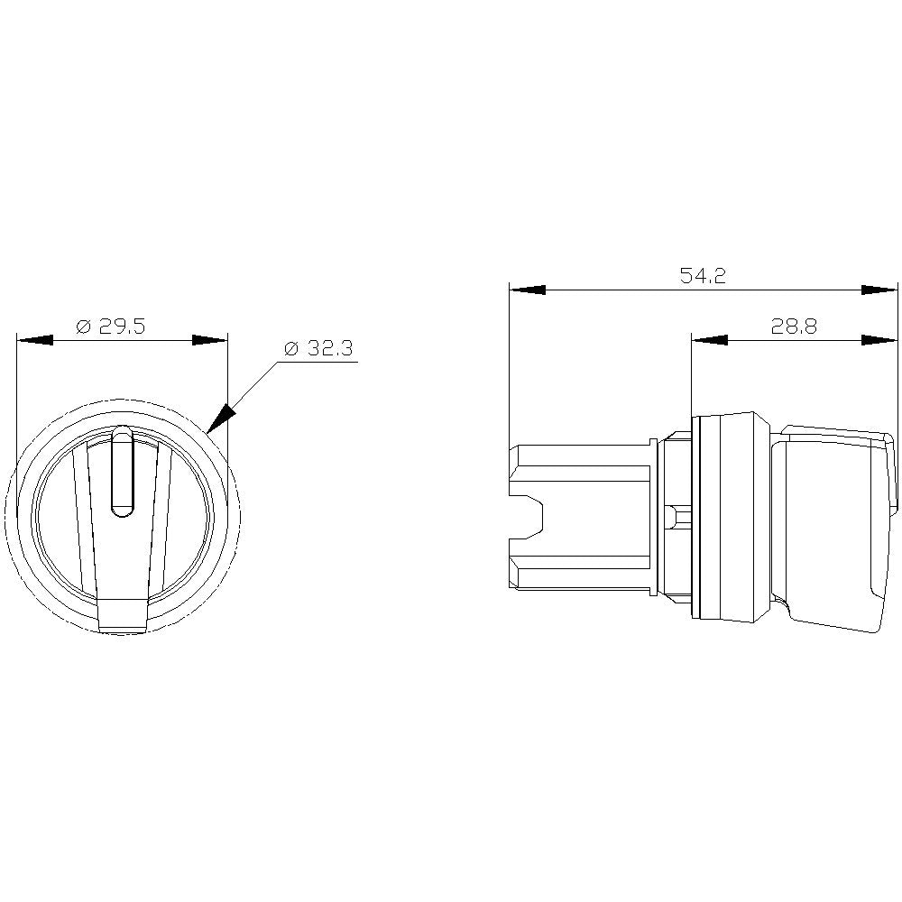 Siemens 3su1002-2bm60-0aa0 3su10022bm600aa0 Knebelschalter
