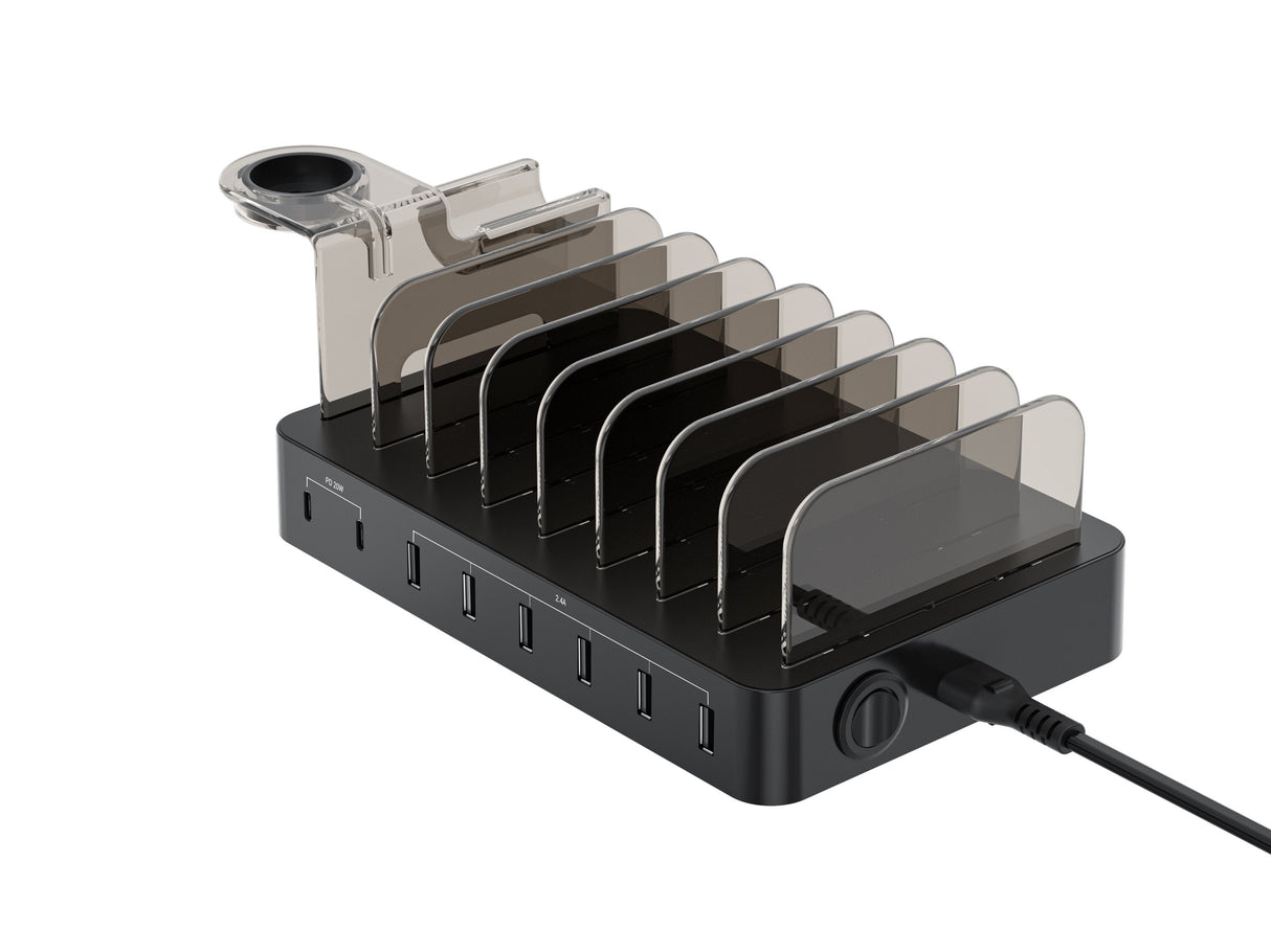 Cargador Conceptronic De 8 Puertos 75w, 2xusb-C / 6xusb-A Pd Sobremesa