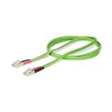 Startech.Com Cable De Fibra Óptica Lc A Lc [Upc] Om5 Multimodo 2m - Dúplex 50/125?M Lommf Tipo Cremallera Vcsel 40g/100g - No Sensible A Los Dobleces - Low Insertion Loss - Lszh
