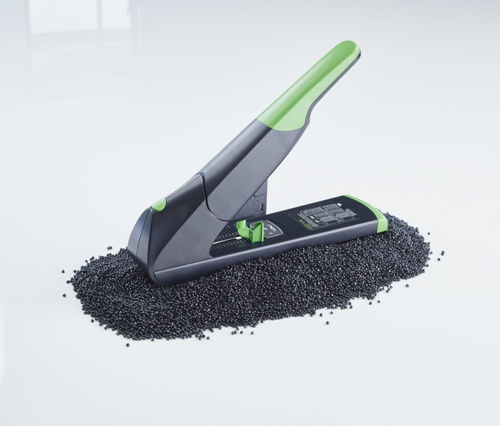 Novus B 56 Re+New Grapadora De Gruesos - Fabricada Con Plastico Reciclado - Hasta 200 Hojas - Grapado Cerrado Con Sistema Bypass