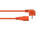 Kabelmeister Contacto De Protección-St. (90° Angulado.) An C13 Naranja 1m