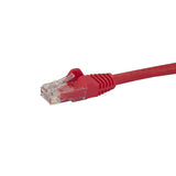 Startech.Com Cable De Red De 0 5m Rojo Cat6 Utp Ethernet Gigabit Rj45 Sin Enganches Latiguillo Snagless De 50cm Cable De Red Rj-45 (M) A Rj-45 (M) 50 Cm Utp Cat 6 Moldeado Sin Enganches Trenzado Rojo