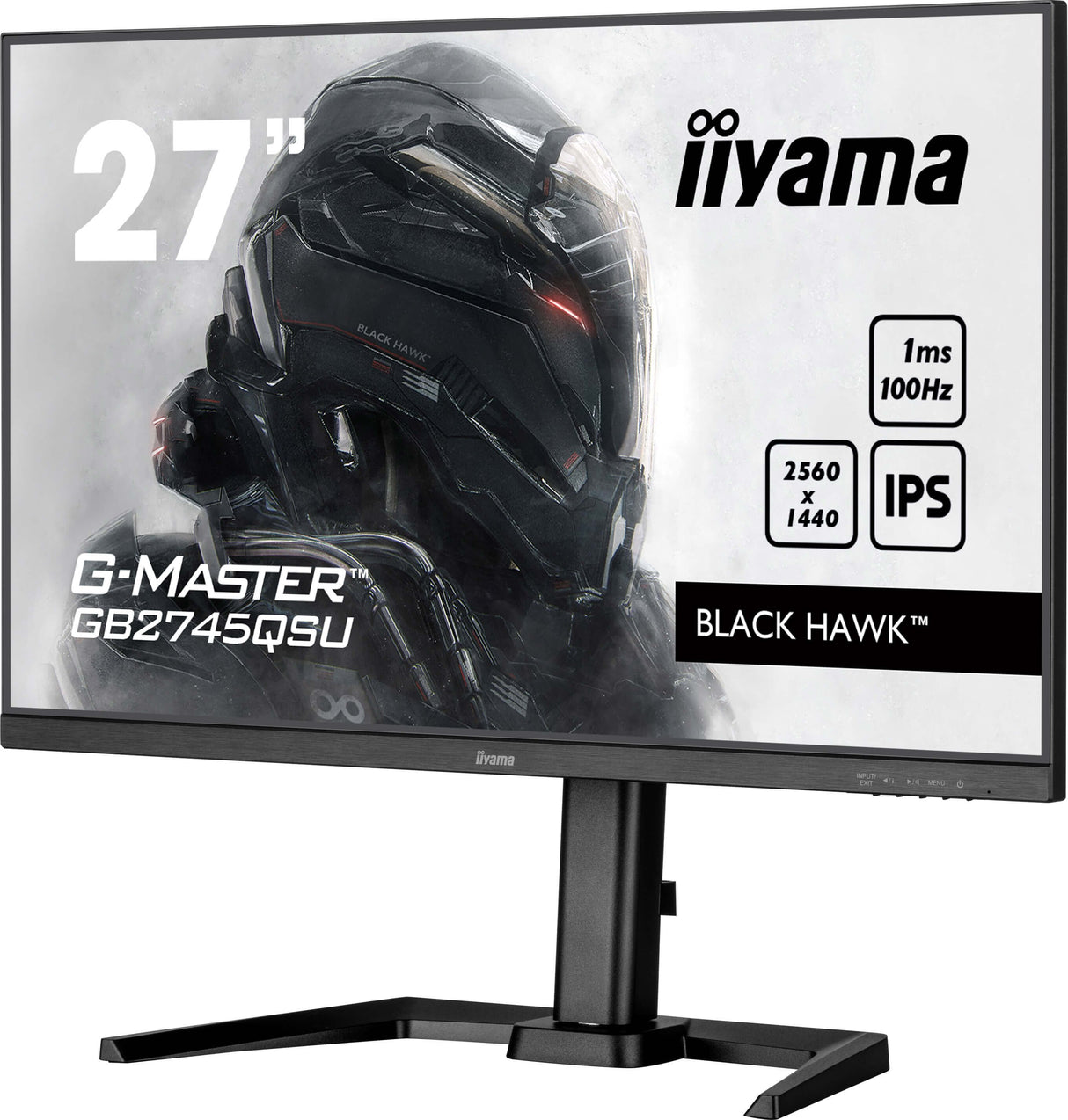 Monitor Gaming  Iiyama G-Master Gb2745qsu-B2 Gaming 27", Negro Mate, Qhd, Ips, Concentrador Usb, Panel De 100hz Gb2745qsu-B2