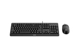 Teclado Inglés + Ratón Philips 2000 Series Spt6207bl/00 Usb Qwerty Negro