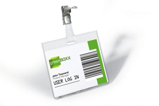 Durable Portanombres Con Clip Para Identificación 60x90mm Plástico Transparente -25u-