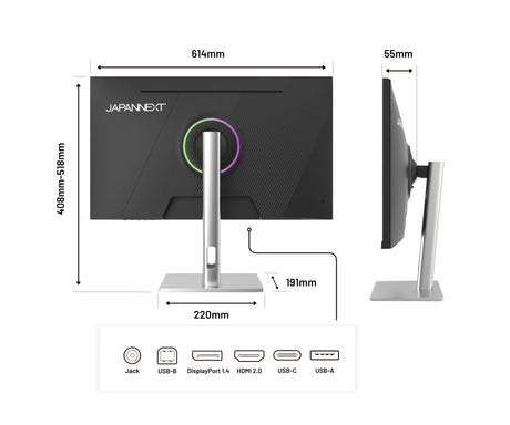 EAN 4589511164945 - JAPANNEXT JN-IPS275K-HSPC9 pantalla para PC 68,6 cm (27") 5120 x 2880 Pixeles 5K Ultra HD LED Negro, Plat imagen 21