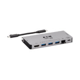 Stacja Dokujaca Usb-C 4k Hdmi, Usb 3.2 Gen 1, Koncentrator Usb-A, Gbe, Karta Pamieci, Ladowanie Pd 100 W, Odlaczany Przewód U442-Dock5d-Gy