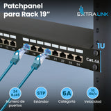 Extralink Cat6a Stp Patch Panel 24 Port - Cable - Cat 6a
