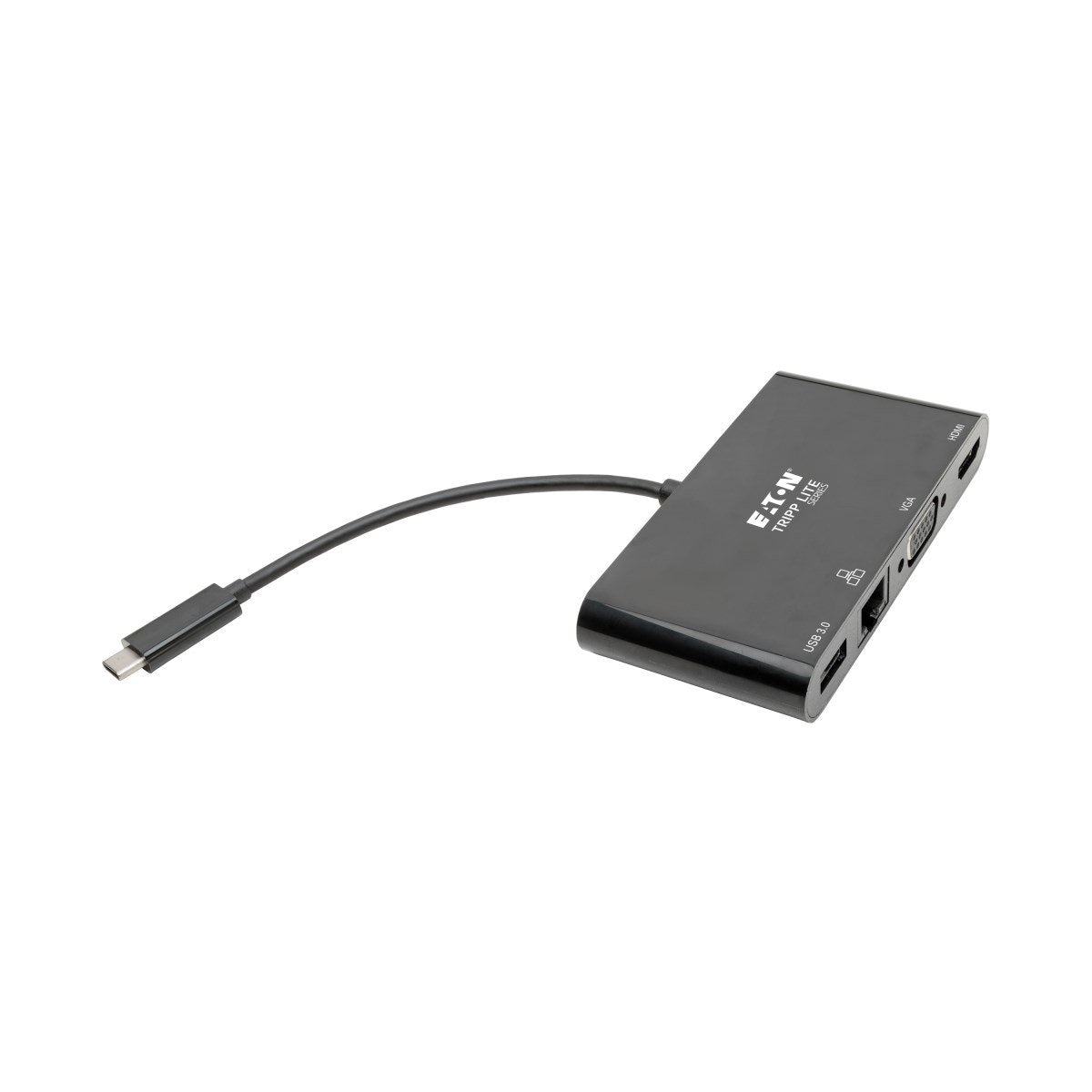 Tripp Lite U444-06n-Hv4gub Usb 3.1 Gen 1 Usb-C, 4k @30hz - Hdmi, Vga, Puerto De Hub Usb-A Y Gigabit Ethernet, Negro