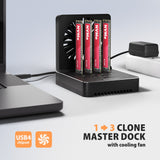 Adsa-M2c44 Stacja Dokujaca Usb4 Dla 4x M.2 Nvme Ssd Z Funkcja Klonowania Dysków Bez Komputera