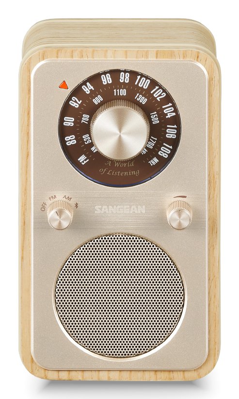 Sangean Wr-9 Fresno Blanco Radio Analógica De Madera Con Am Fm Bluetooth