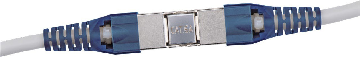 Goobay Adaptador De Red Rj45 Cat 6a [1x Lsa - 1x Lsa] Gris, Azul