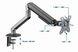 Gembird Desk Mounted Adjustable Monitor Arm Space Grey