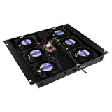 6 Fans, Digital Thermostat  Controlled Fan Module Black
