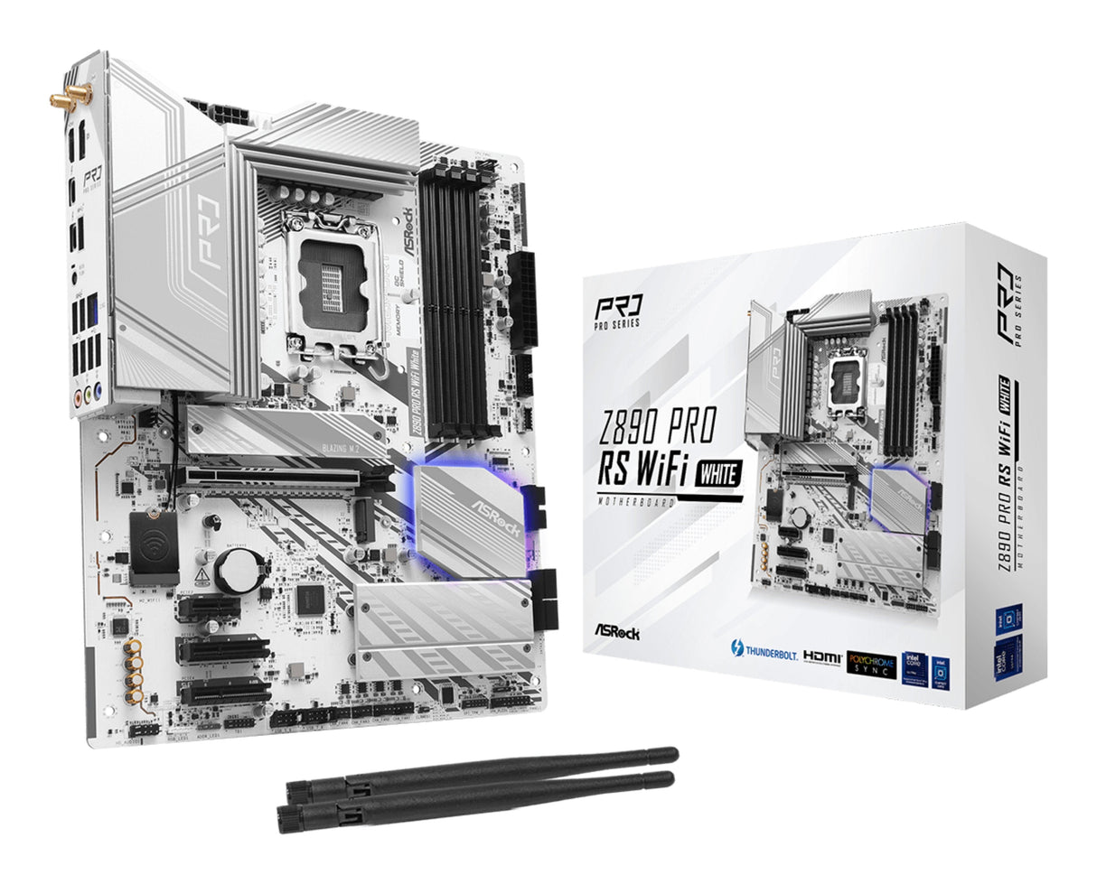 Asrock Z890 Pro Rs Wifi White Intel Ddr5 S1851