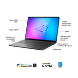 Portatil Gaming Asus Rog Zephyrus G16 Oled Gu605cx-Qr113w U9-285h Rtx 5090 64gb 2tb 16" W11h 90nr0m65-M005z0
