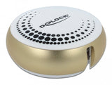 Delock Usb 2 In 1 Aufrollcable Typ-A Zu Micro-B Und Lightning Weiss   Gold
