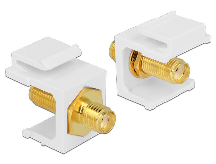 Delock 86365 Módulo Keystone Sma Hembra > Sma Hembra Blanco