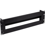 Inline® 19" Circuit Breaker Strip 3u, With Top-Hat Rail, Negro