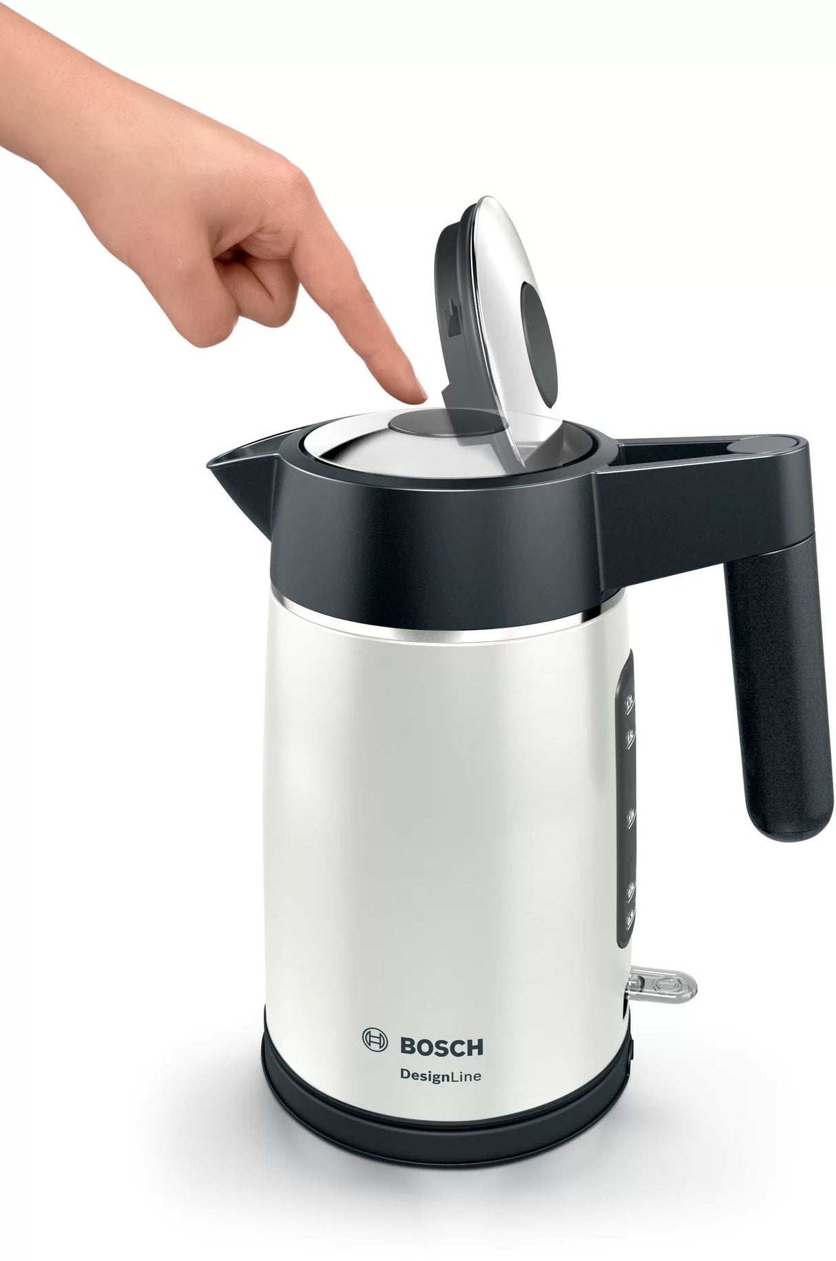 EAN 4242005276493 - Bosch DesignLine tetera eléctrica 1,7 L 2400 W Negro, Plata imagen 8