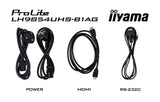 Iiyama Lh9854uhs-B1ag Pantalla Señalización 2,48 M (97.5") Lcd Wifi 500 Cd / M² 4k Ultra Hd Negro Procesador Incorporado Android 11 24/7
