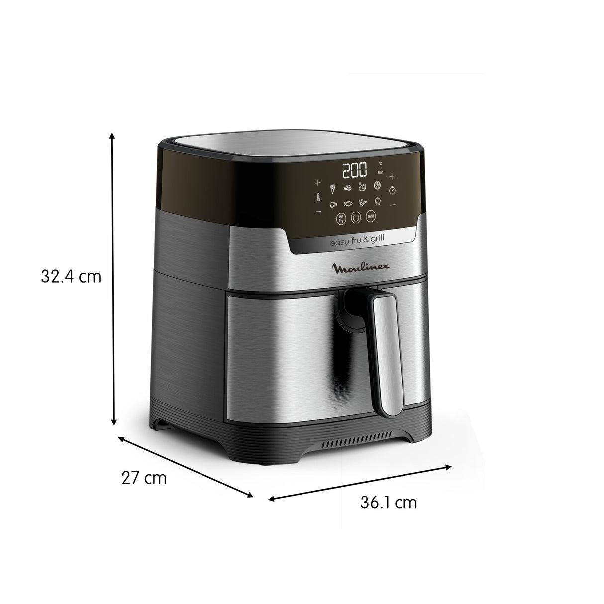 Freidora De Aire  Moulinex Ez505d 1550w 4.2l Plata