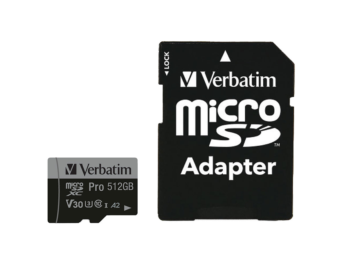 Verbatim Microsdxc-Card 512gb, Pro, U3, Uhs-I, 4k Uhd