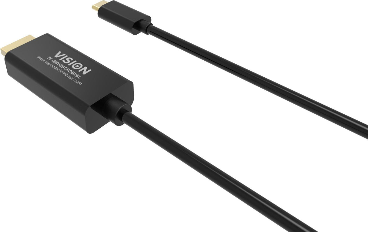 Vision Tc-2musbchdmi-Bl 2 M Usb Tipo C Hdmi Tipo A [Estándar] Negro