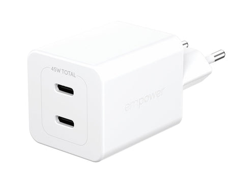 EAN 5715685027574 - PanzerGlass empower™ by ® Turbo 45W Charger incl. 2 x USB-C | EU Plug | Silver White Smartphone Blanco Co imagen 1