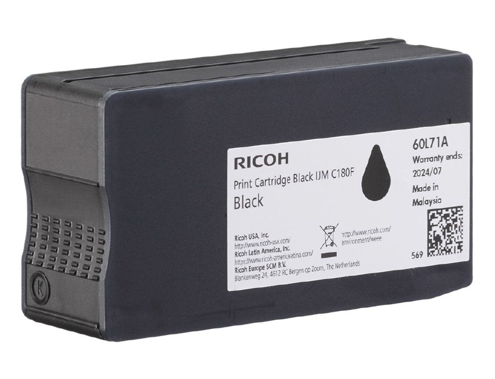 Ricoh Tinta Negro Ijm C180f Aprox. 2.000 Copias