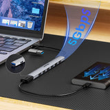 EAN 4894160057525 - UNITEK H1209AGY01 hub de interfaz USB Tipo C 5000 Mbit/s Gris imagen 6