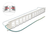 Delock 67066 Panel De Conexión Keystone De 19" Con 24 Puertos Inclinables Y Alivio De Tensión